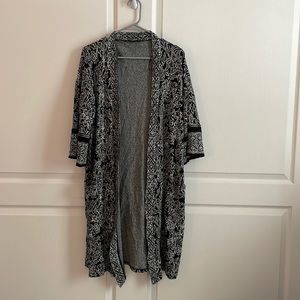 Zara black and white patterned cardigan